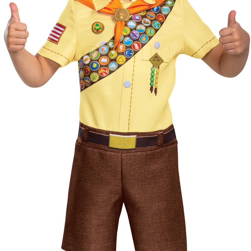 Disguise Russell from Up Costume, Disney Pixar Movie Inspired Character Outfit for Kids, Classic Child Size Medium (7-8) Brown, 106959K - Image 3
